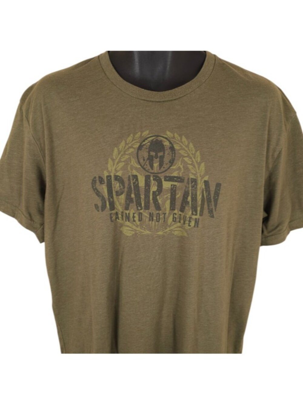 Spartan Race T Shirt Mens Size XL Green Earned Not Given